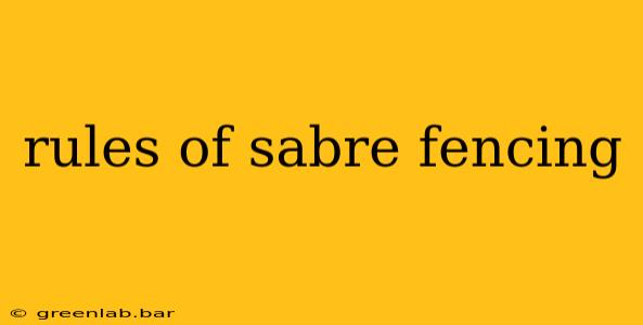 rules of sabre fencing