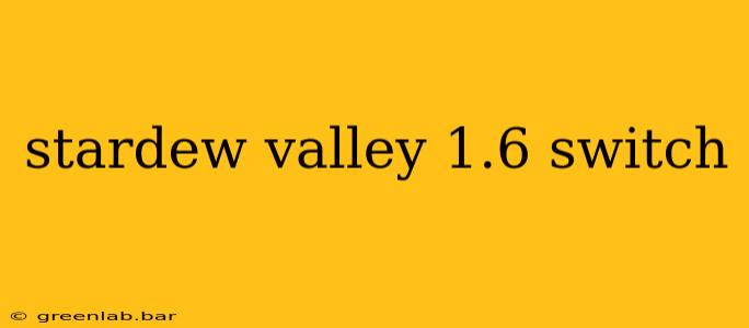 stardew valley 1.6 switch