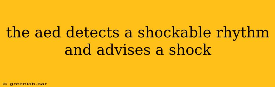 the aed detects a shockable rhythm and advises a shock