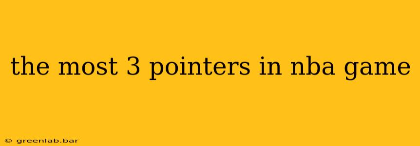 the most 3 pointers in nba game