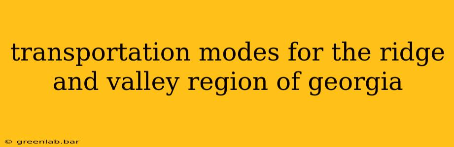 transportation modes for the ridge and valley region of georgia