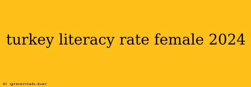 turkey literacy rate female 2024