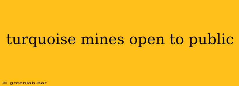 turquoise mines open to public