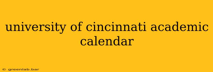 university of cincinnati academic calendar