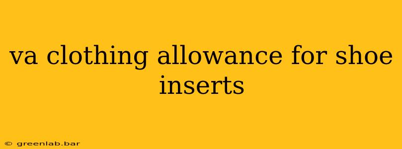 va clothing allowance for shoe inserts