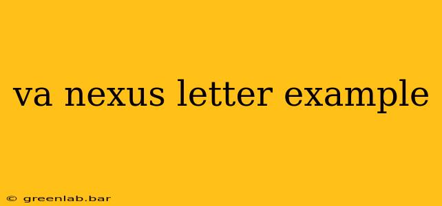 va nexus letter example