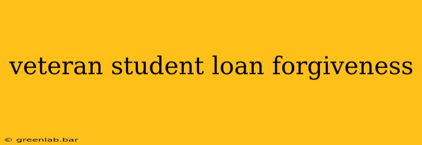 veteran student loan forgiveness