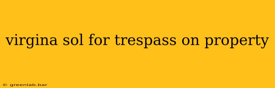 virgina sol for trespass on property