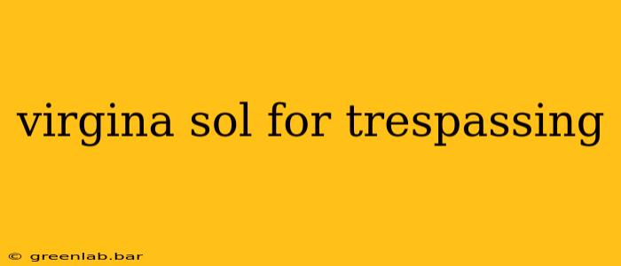 virgina sol for trespassing