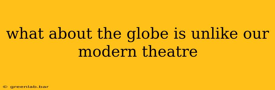 what about the globe is unlike our modern theatre