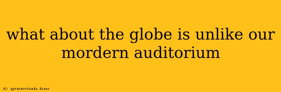 what about the globe is unlike our mordern auditorium