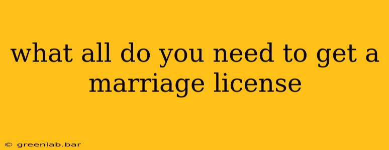 what all do you need to get a marriage license