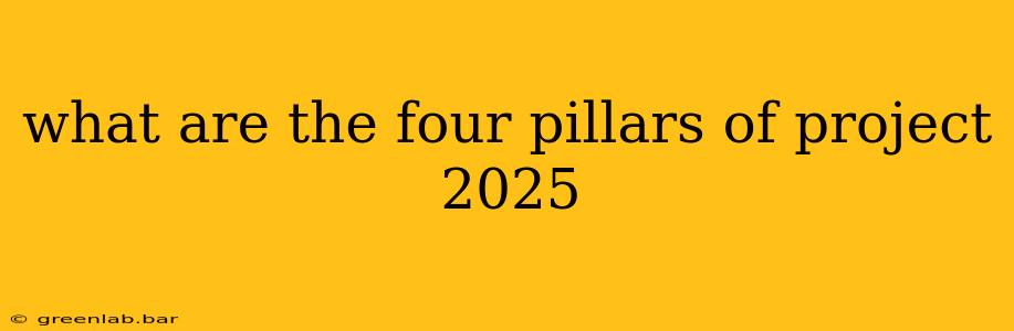 what are the four pillars of project 2025