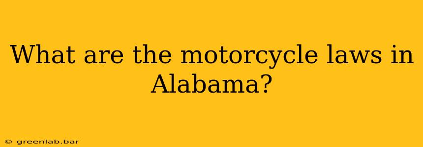 What are the motorcycle laws in Alabama?