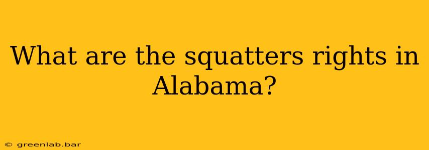 What are the squatters rights in Alabama?