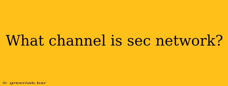 What channel is sec network?