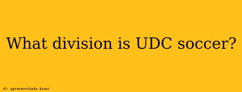 What division is UDC soccer?