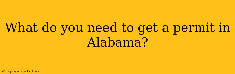 What do you need to get a permit in Alabama?