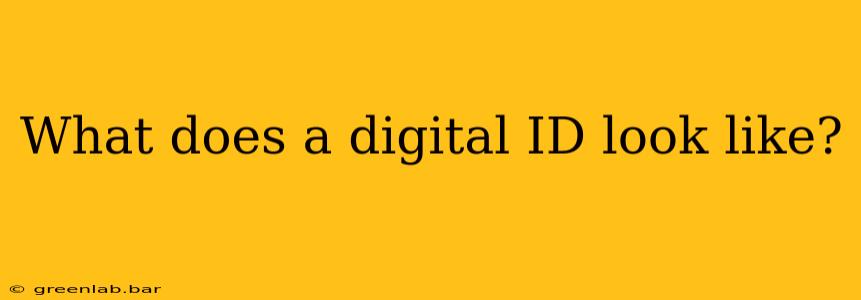 What does a digital ID look like?