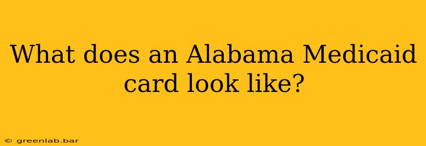 What does an Alabama Medicaid card look like?