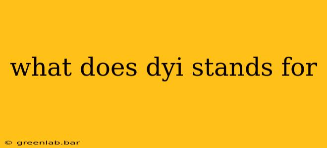 what does dyi stands for