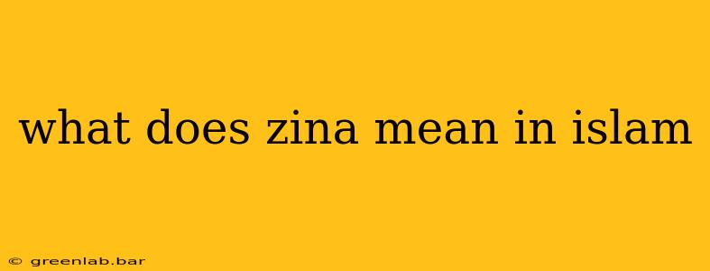 what does zina mean in islam