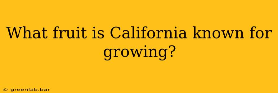 What fruit is California known for growing?