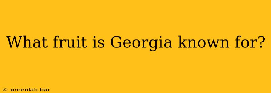 What fruit is Georgia known for?