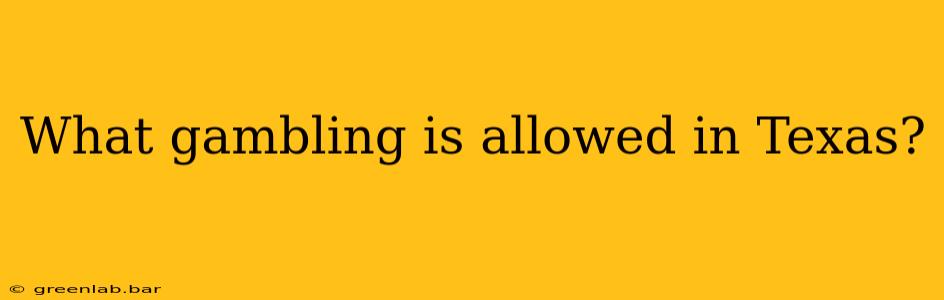 What gambling is allowed in Texas?