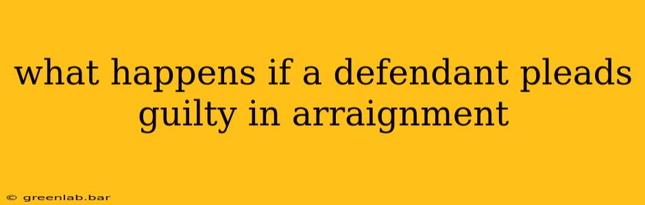 what happens if a defendant pleads guilty in arraignment