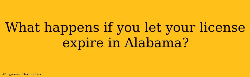 What happens if you let your license expire in Alabama?