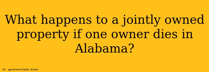 What happens to a jointly owned property if one owner dies in Alabama?