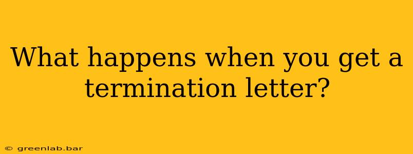 What happens when you get a termination letter?