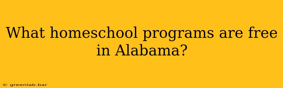 What homeschool programs are free in Alabama?