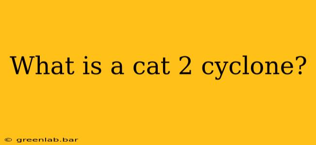 What is a cat 2 cyclone?