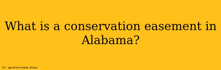 What is a conservation easement in Alabama?