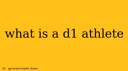 what is a d1 athlete