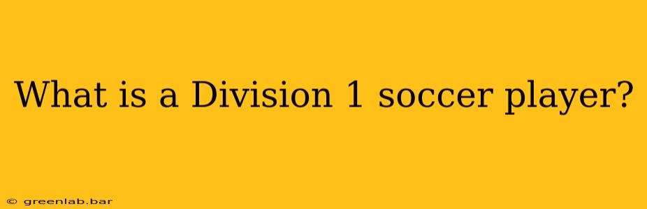 What is a Division 1 soccer player?