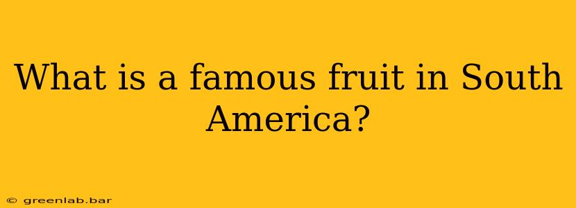 What is a famous fruit in South America?