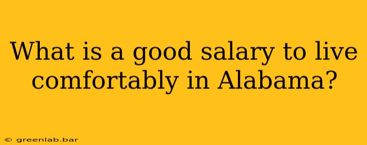 What is a good salary to live comfortably in Alabama?