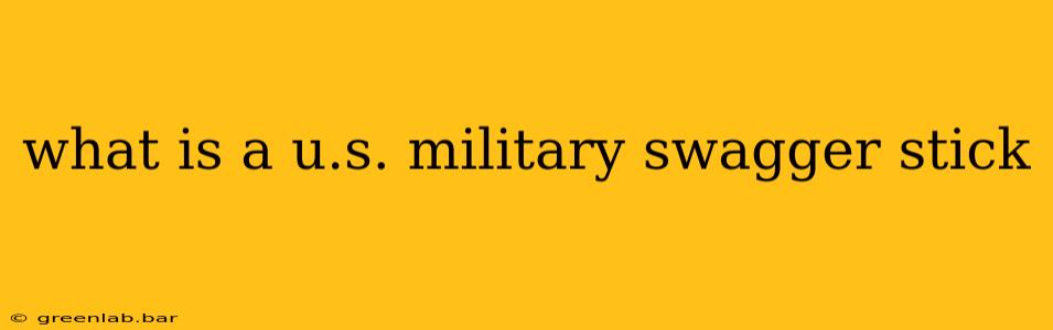 what is a u.s. military swagger stick