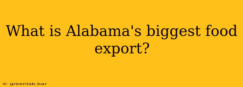 What is Alabama's biggest food export?