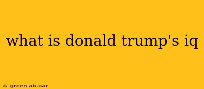 what is donald trump's iq