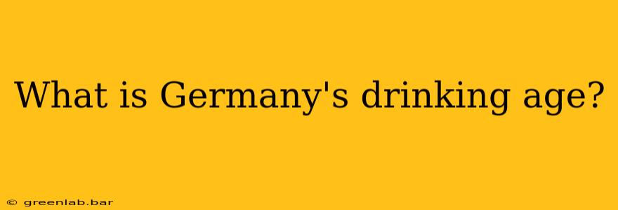 What is Germany's drinking age?