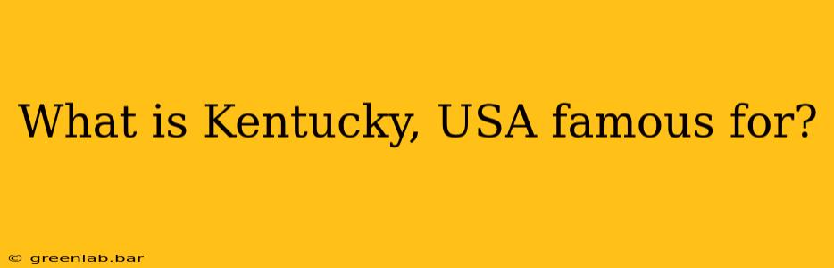 What is Kentucky, USA famous for?