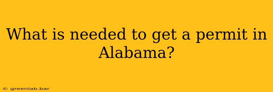 What is needed to get a permit in Alabama?