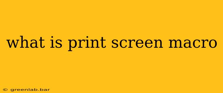 what is print screen macro