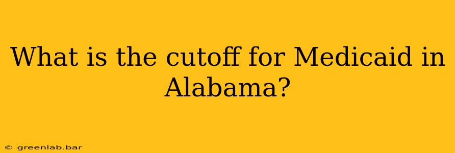 What is the cutoff for Medicaid in Alabama?