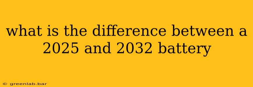 what is the difference between a 2025 and 2032 battery