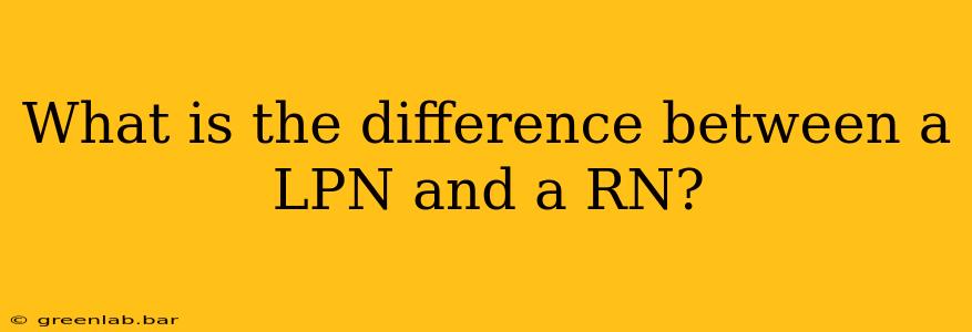 What is the difference between a LPN and a RN?